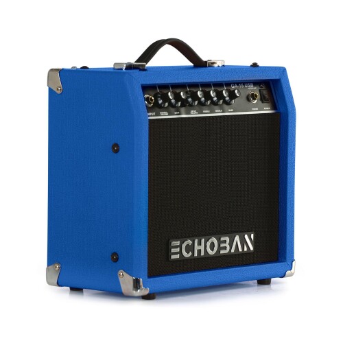 Echoban GA15USB 15 Watt Mavi Gitar Amfisi USB - 2