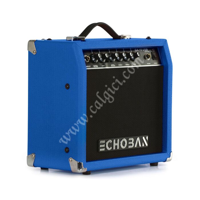 Echoban GA15USB 15 Watt Mavi Gitar Amfisi USB - 2