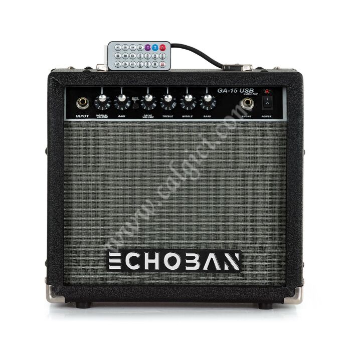 Echoban GA15USB 15 Watt Siyah Gitar Amfisi USB - 1