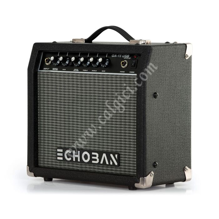 Echoban GA15USB 15 Watt Siyah Gitar Amfisi USB - 3