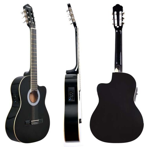 Gitar Elektro Klasik Rodriguez Kesik Kasa EQ Siyah RCCE650BK - 3